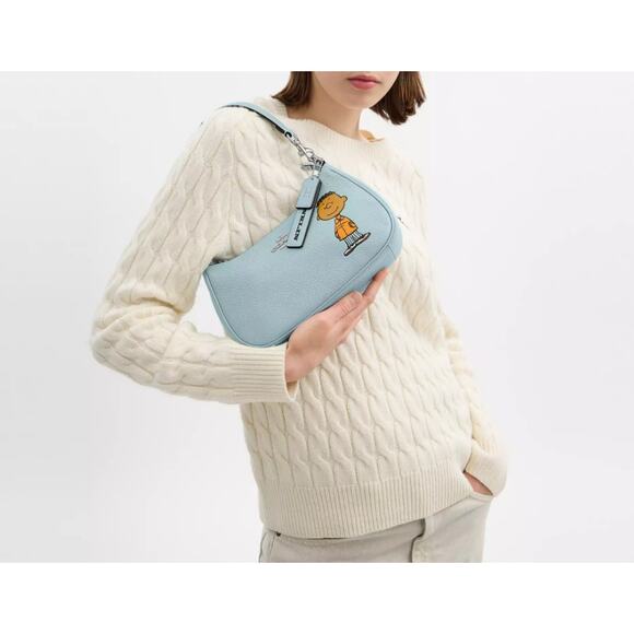 Last 1‼️Coach X Peanuts Teri Shoulder Bag With Franklin CBJ80 Authentic - Picture 10 of 11